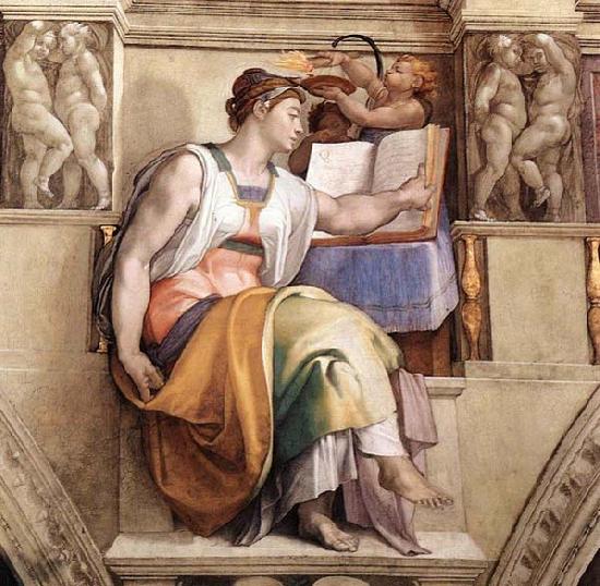 Michelangelo Buonarroti The Erythraean Sibyl Spain oil painting art